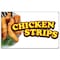Signmission Chicken Strips Banner Concession Stand Food Truck Single Sided B-72 Chicken Strips19 - alternate 1